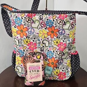 Justice Retro Flower Power Tote Bundle